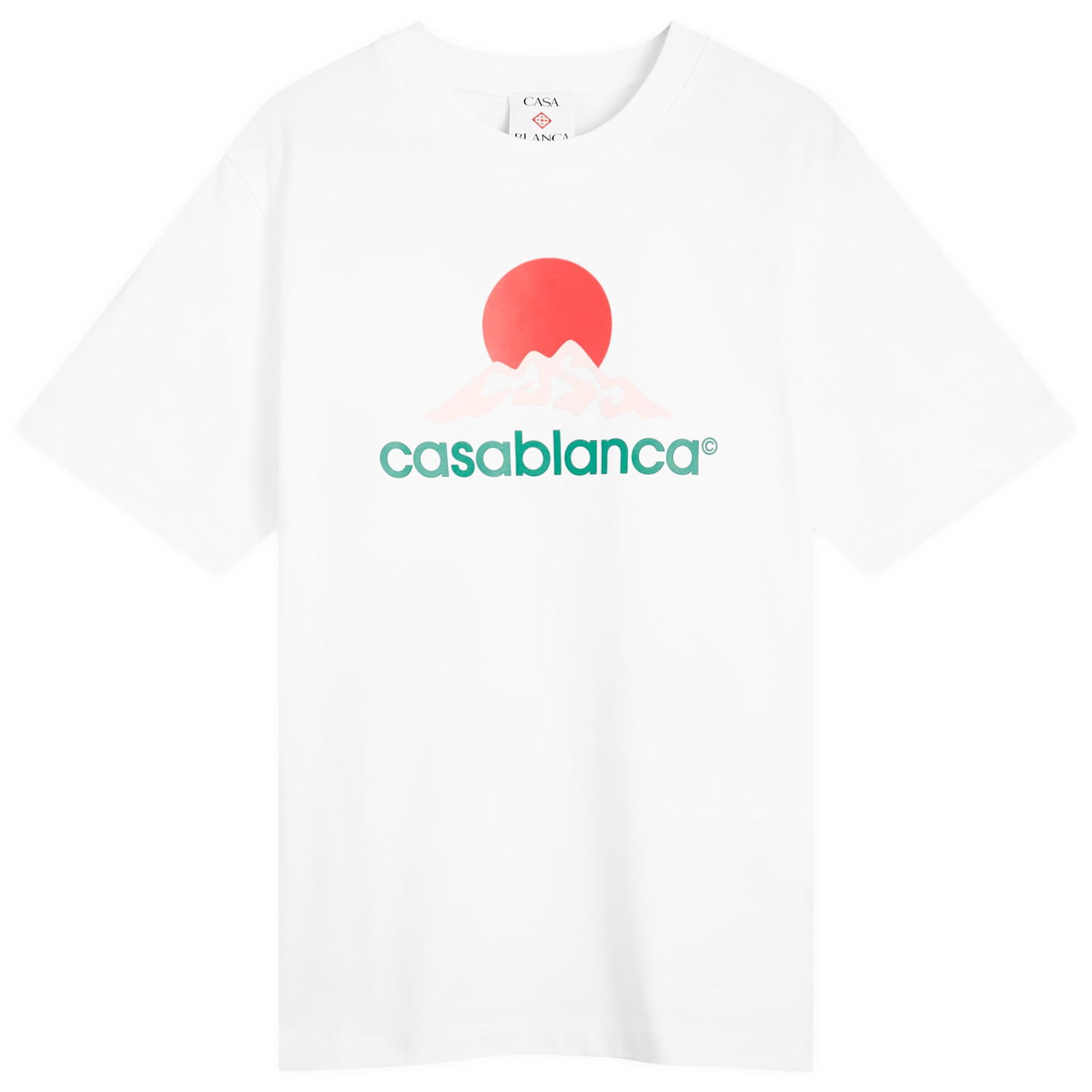 Majica kratkih rukava Casablanca Casablanca Montagne Printed T-Shirt, Size Large Bijela | MPF25-JTS-001-03, 1