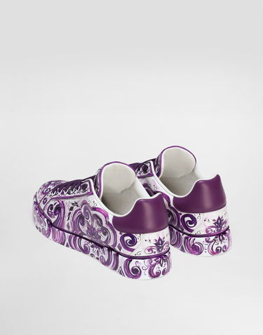 Tenisice i cipele Dolce & Gabbana Dolce & Gabbana Portofino Light Strobel Majolica Print Ljubičasta | CK2330AI396I03TN, 2