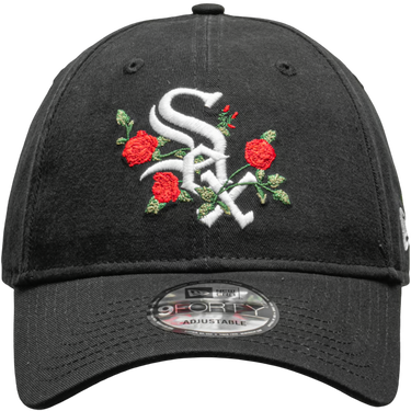 Kapa New Era Chicago White Sox New Era 9FORTY Flower Embroidered Adjustable Cap Crna | 60579746, 1