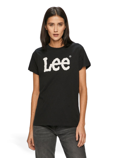 Majica kratkih rukava Lee Logo Tee Crna | L42UER01