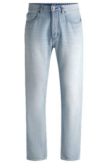 Jeans BOSS Regular Fit Stonewashed Jeans Plava | 50529225