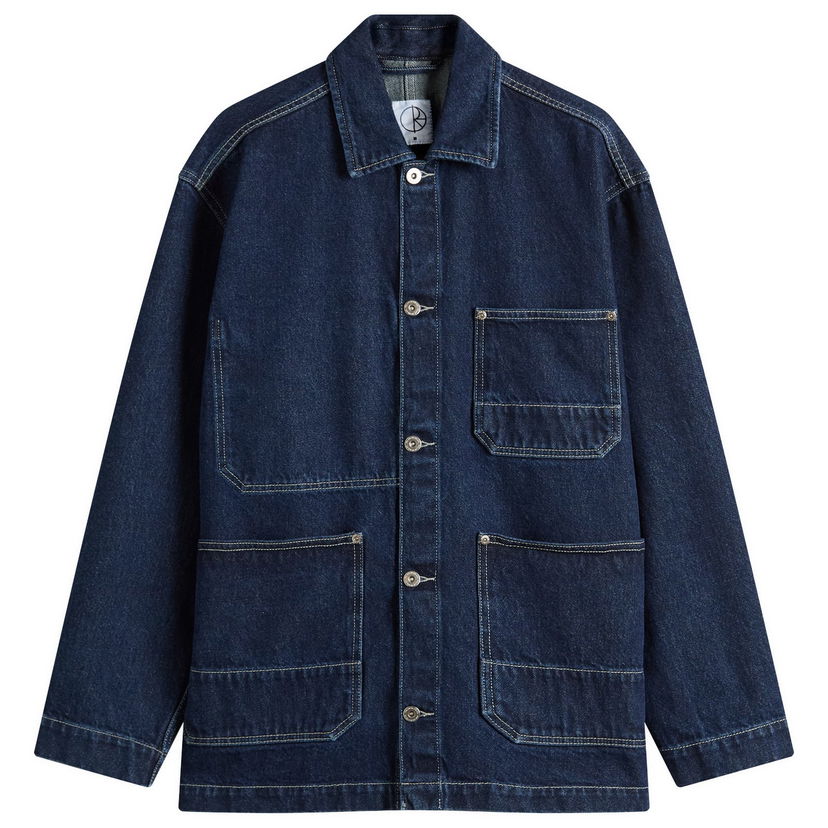 Jakna Polar Skate Co. Polar Skate Co. Ezra Denim Jacket, Size Large Plava | PSC-SU25-38-IND