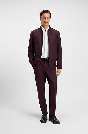 Košulja BOSS Slim-fit shirt in brushed stretch flannel Bijela | 50550068, 1