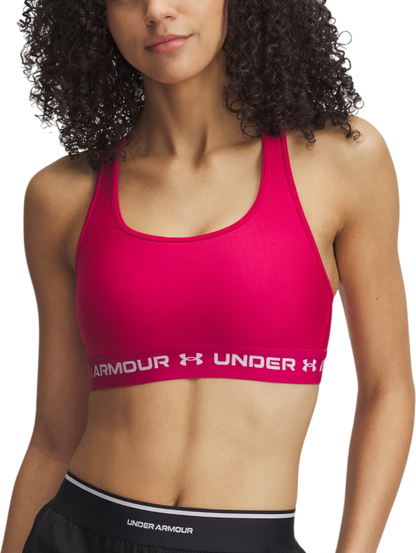 Grudnjak Under Armour Crossback Mid Sports Bra Ružičasta | 1361034-681
