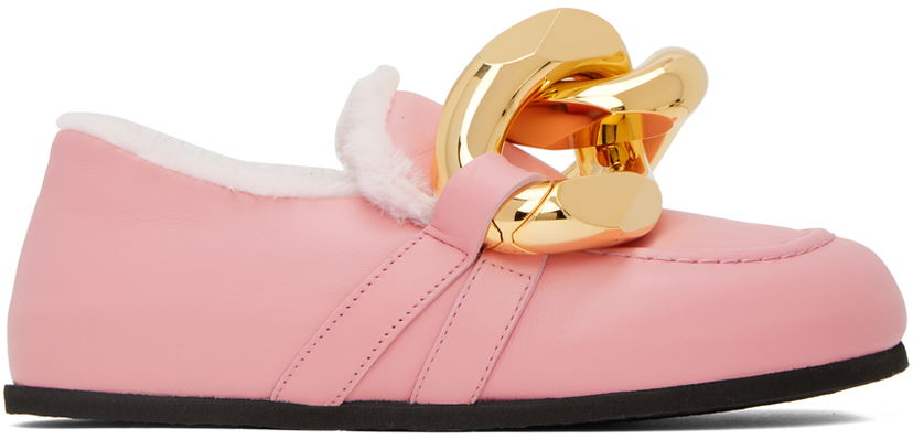 Tenisice i cipele JW Anderson JW Anderson Shearling Chain Loafers Ružičasta | ANW39000C