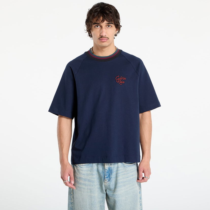 Majica kratkih rukava CALVIN KLEIN Calvin Klein Jeans Men's Tipped Neck T-Shirt Tamnoplava | LV04RD237G CEF