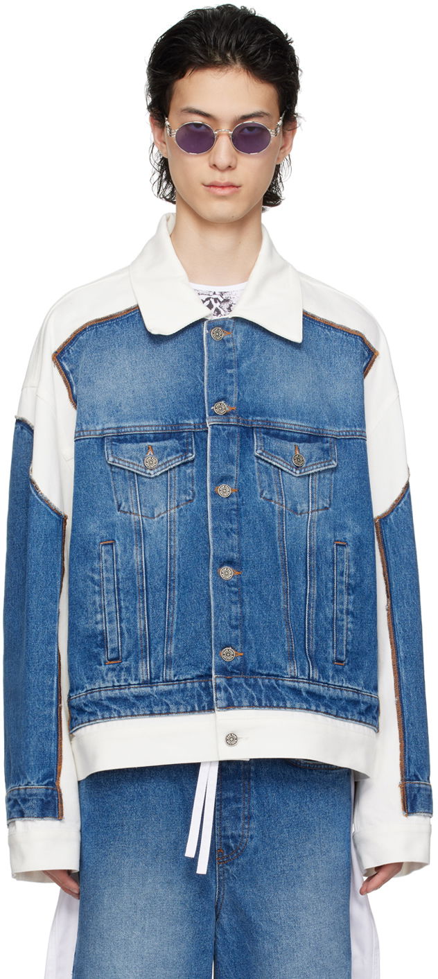 Jakna Jean Paul Gaultier Gaultier 'The Trompe L'œil' Denim Jacket Plava | 24/25-U-VE039I-D013-5701