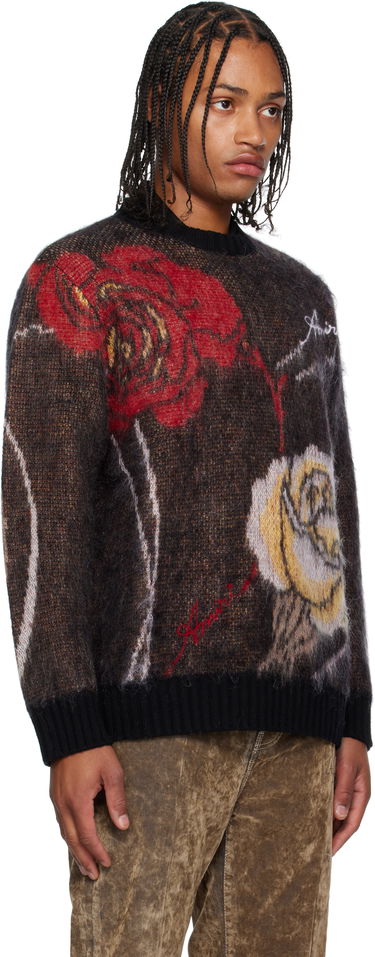 Džemper AMIRI AMIRI Floral Crewneck Sweater Crna | AMKNCW1098, 1