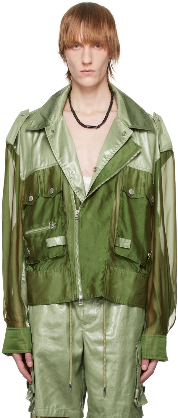 Jakna Feng Chen Wang Feng Chen Wang Paneled Jacket Zelena | FMS15JK26