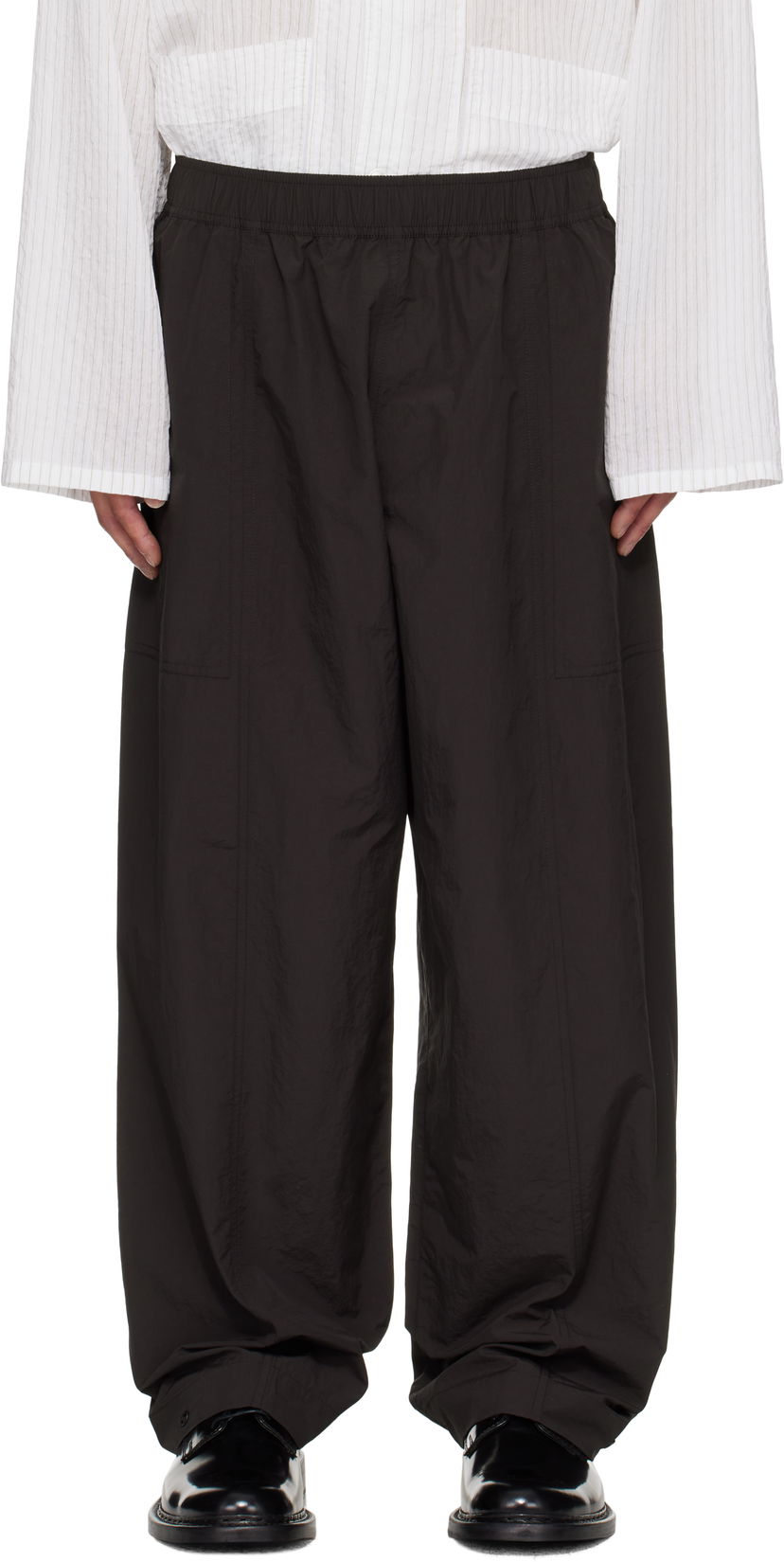 Hlače Studio Nicholson Studio Nicholson Ashi Wide Leg Trousers Crna | ASHI SNM - 1270