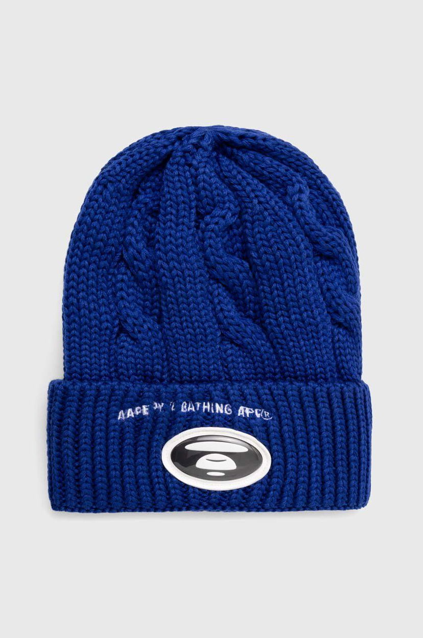 Kapica AAPE by A Bathing Ape AAPE Cable Knit Beanie Plava | AHT5236