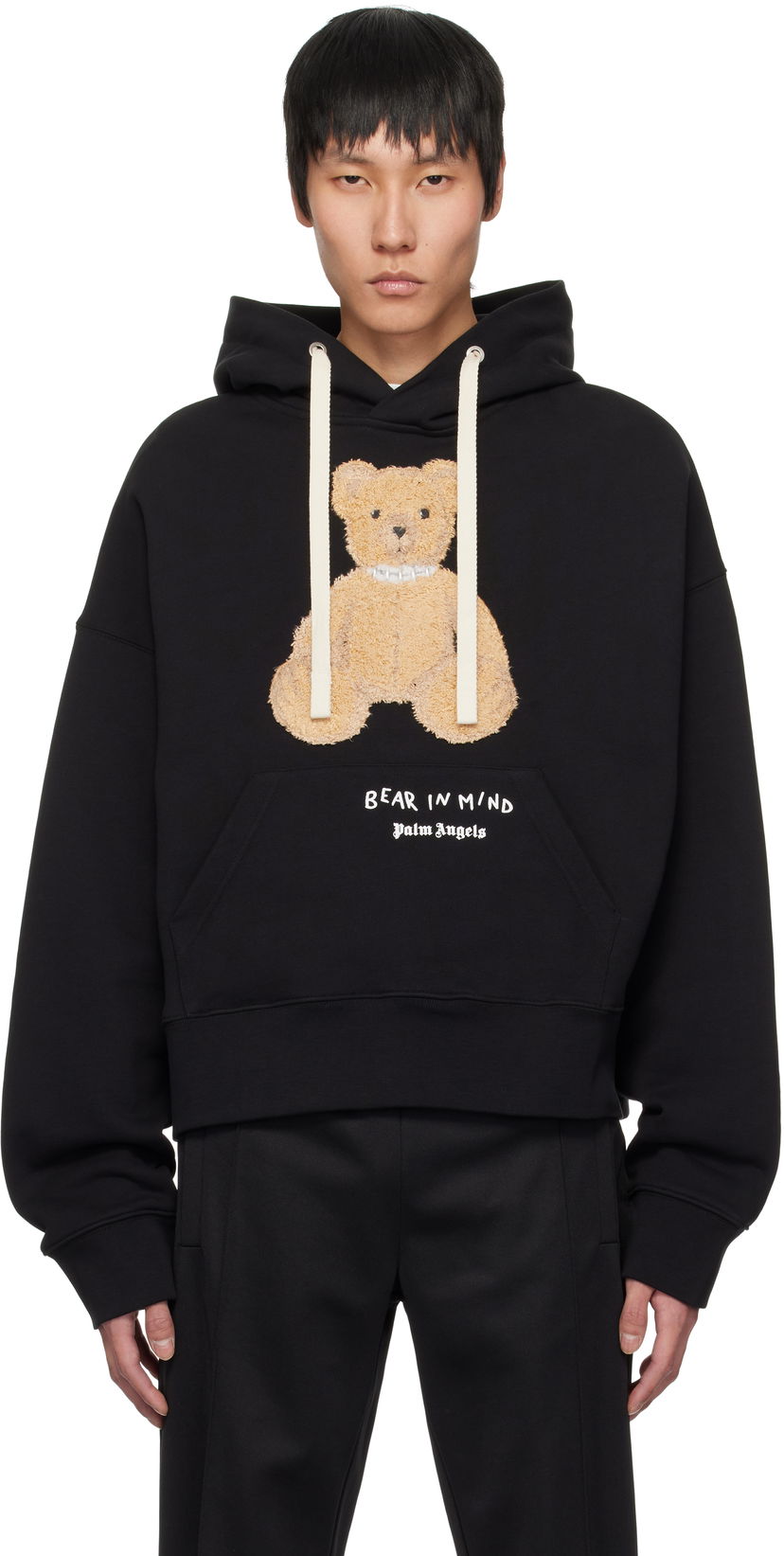 Dukserice Palm Angels Palm Angels 'Bear In Mind' Hoodie Crna | PMBB172S25FLE0011060