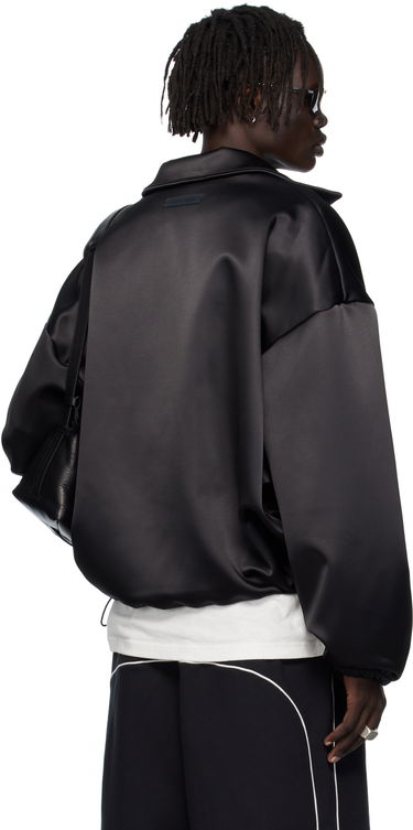Bomber jakna Fear of God ESSENTIALS Bonded Satin Zip-Up Bomber Jacket Crna | 202SP258070F, 2