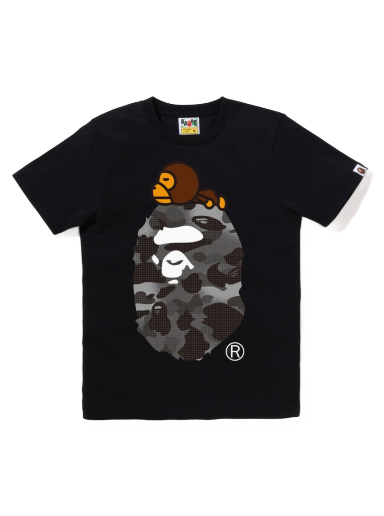 Majica kratkih rukava BAPE Grid Camo Milo on Big Ape Tee Crna | 2I80-210-005