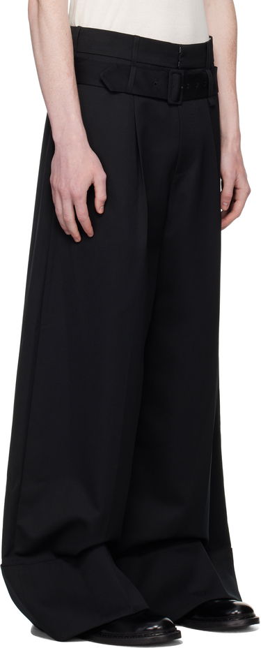 Hlače Simone Rocha Simone Rocha Wide Leg Multi Belt Loop Trousers Crna | 4159 1217, 4