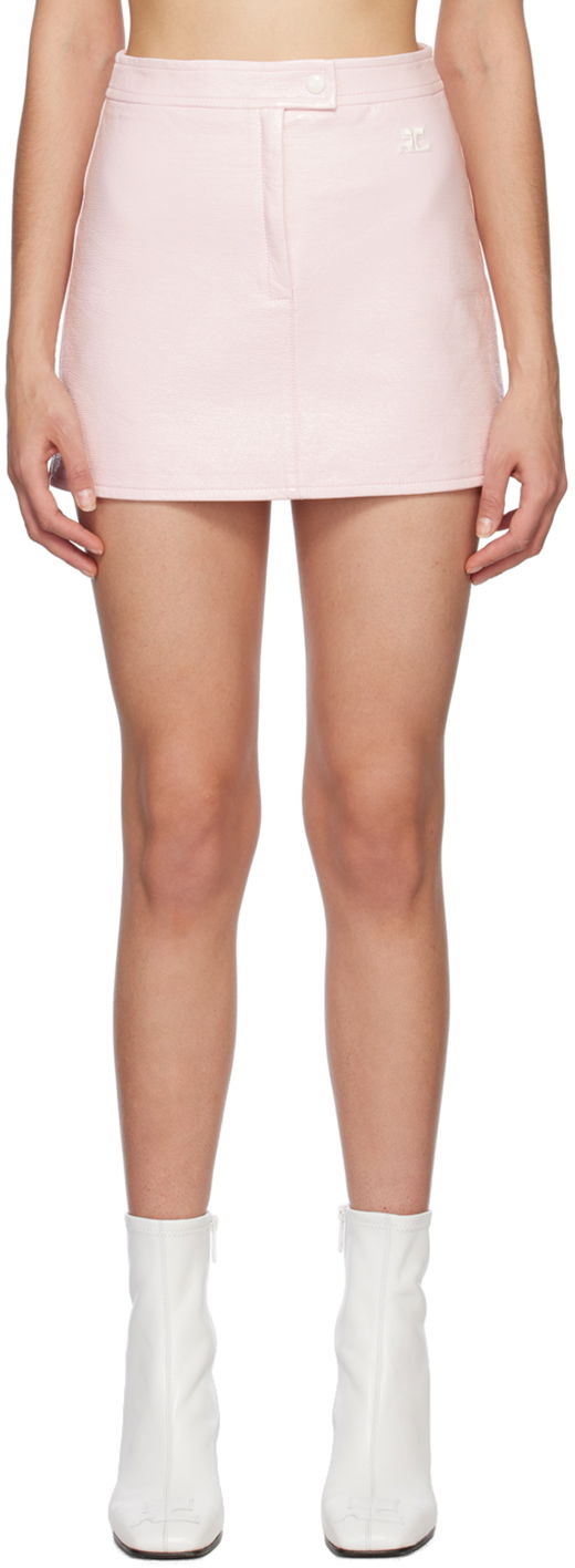 Suknja Courrèges Zip-Fly Miniskirt Ružičasta | PERCJU001VY0003