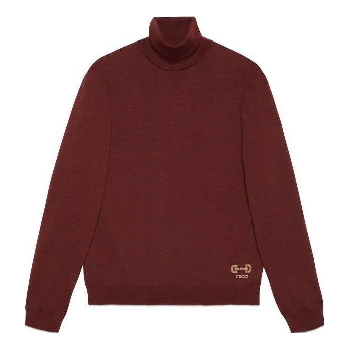 Džemper Gucci Horsebit Intarsia Wool Turtleneck Sweater Crvena | 729476-XKCOR-6187