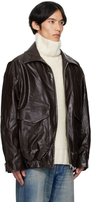 Jakna Maison Margiela MM6 Maison Margiela Sports Faux-Leather Jacket Smeđa | SH0AM0065 M35465, 1