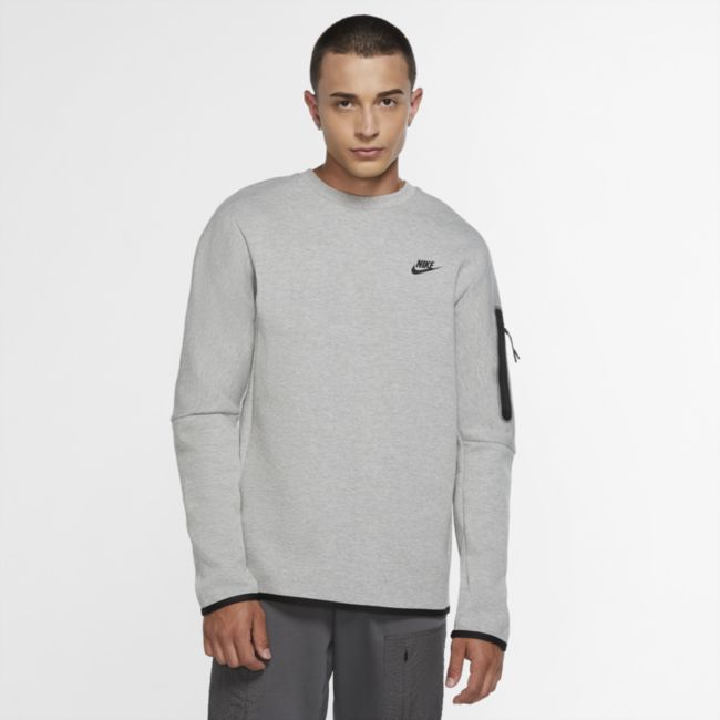 Dukserice Nike Tech Fleece Crew Sweatshirt Siva | CU4505-063, 0