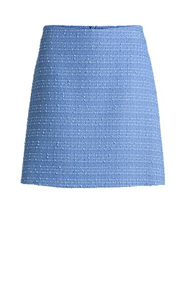 Suknja BOSS Textured Bouclé Mini Skirt Plava | 50530995