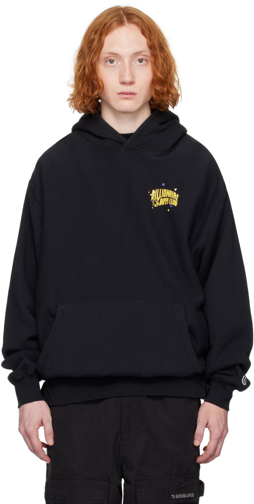 Dukserice BILLIONAIRE BOYS CLUB Billionaire Boys Club Oversized Arch Logo Popover Hoodie Crna | B24449