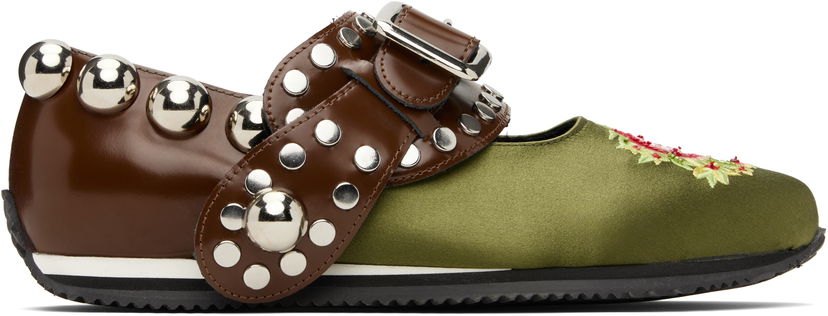 Haljina Chopova Lowena Chopova Lowena Spur Strap Mary Jane Ballerina Flats Zelena | 8404