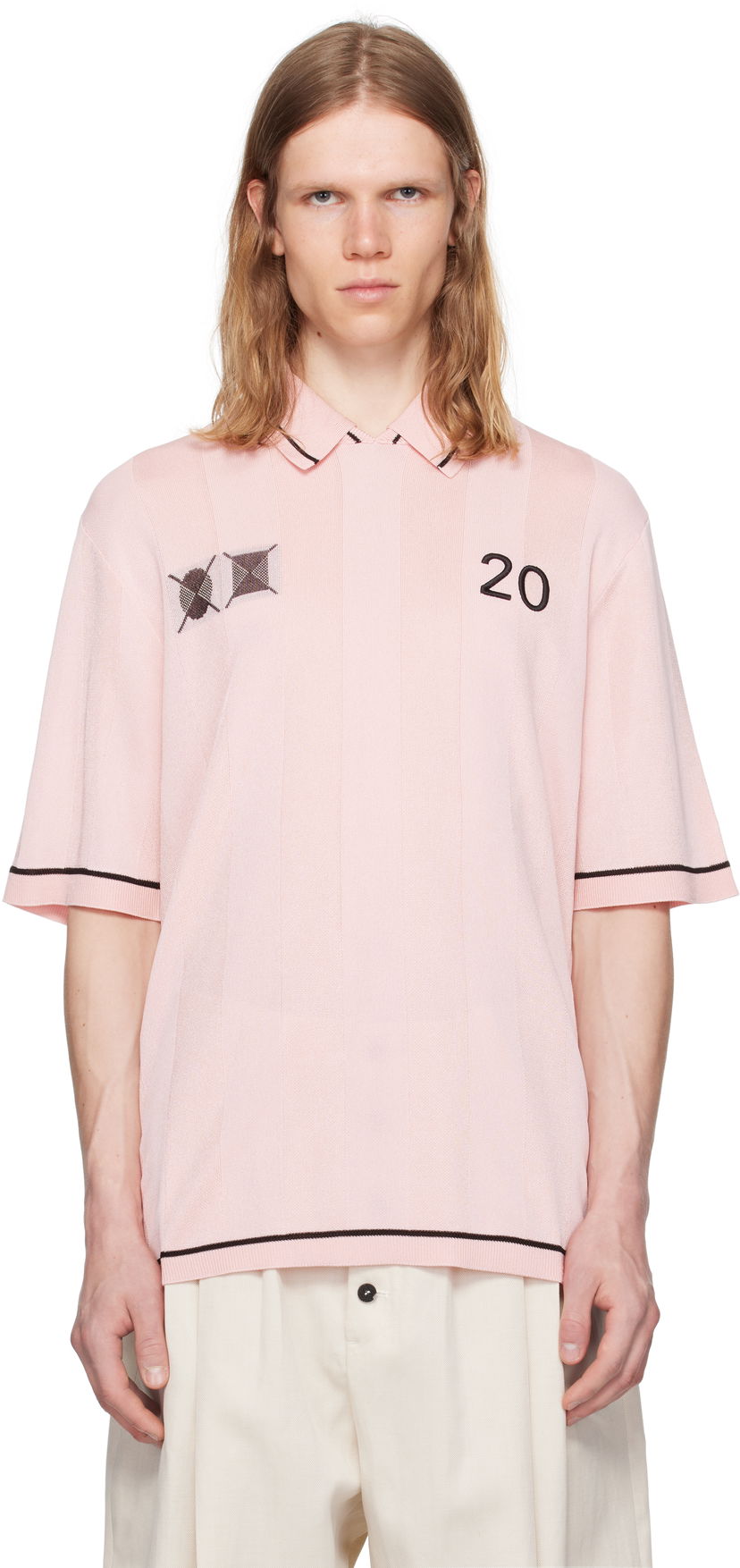 Polo majica Jacquemus Jacquemus La Croisière 'The Liga' Polo Shirt Ružičasta | 25E255KN542-2432