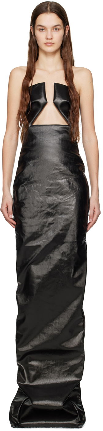 Haljina Rick Owens Lacquered Maxi Dress Crna | RP01C5528 SLQ