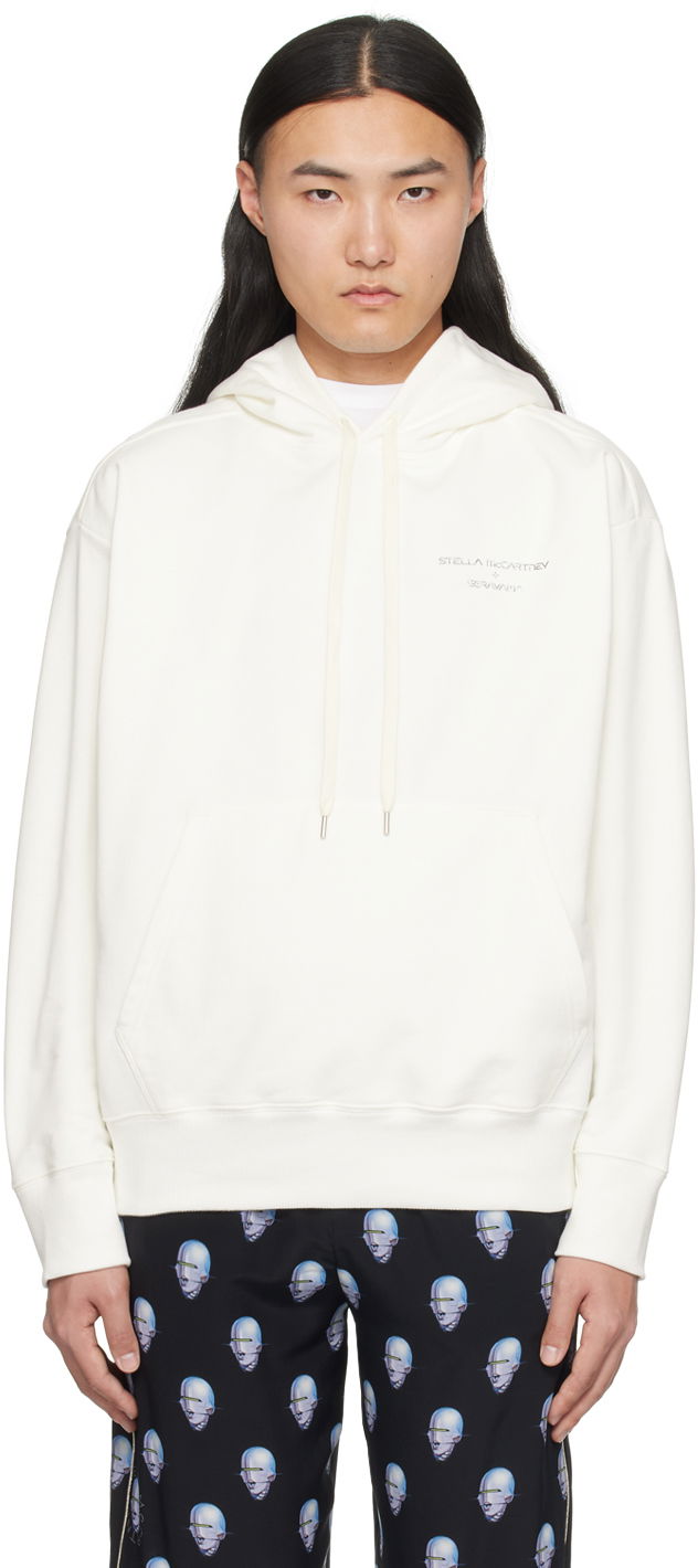 Dukserice Stella McCartney Stella McCartney Printed Hoodie Bijela | 6018463SPY76