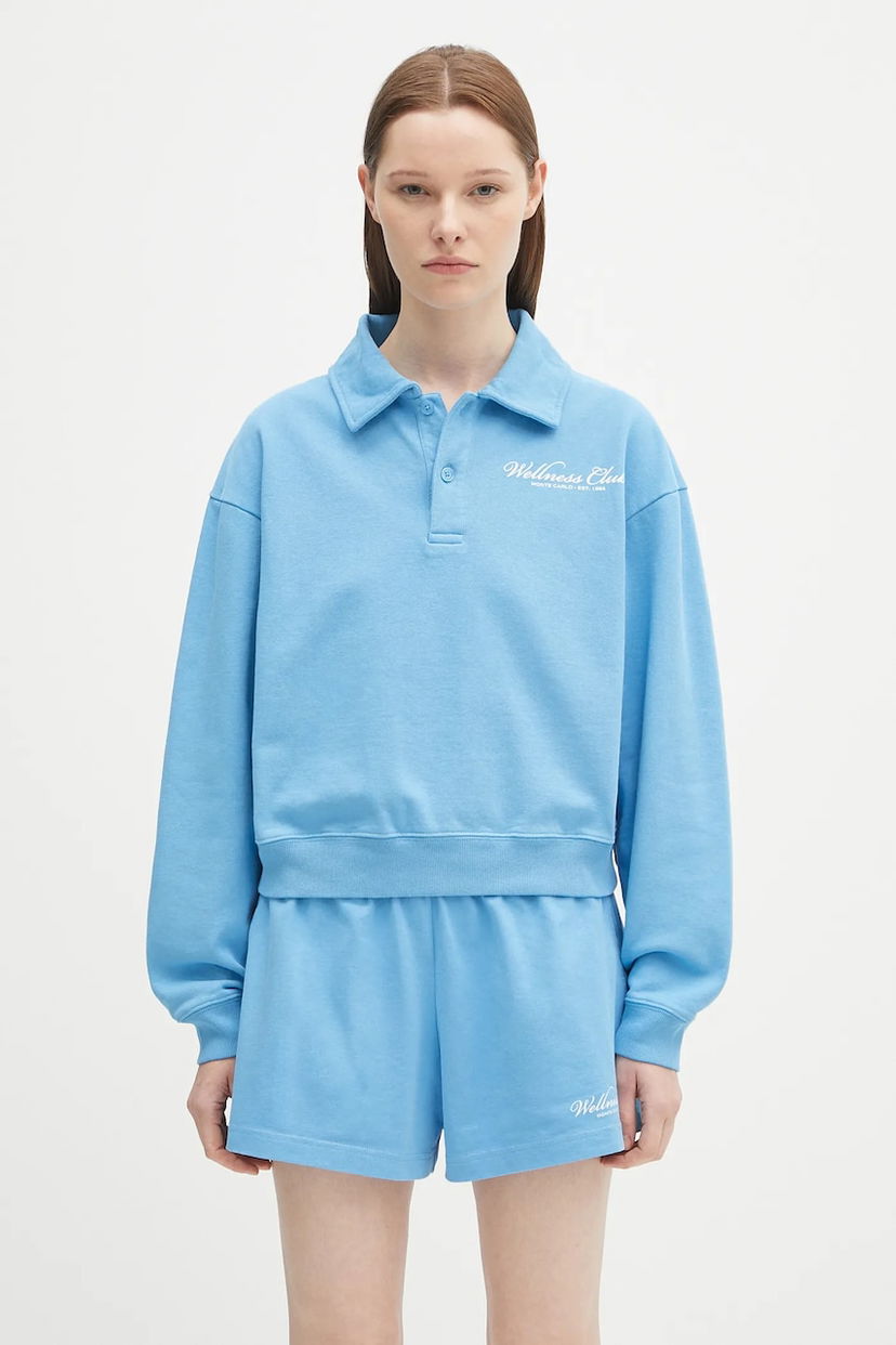 Dukserice Sporty & Rich Sporty & Rich Wellness Club Mc Polo Sweatshirt Plava | ST072620081BL24