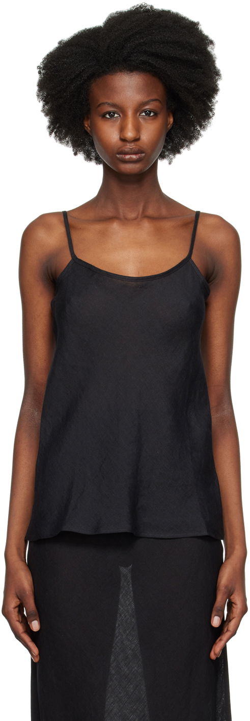 Majica bez rukava Baserange Dydine Black Camisole Top Crna | TODY-SL-000
