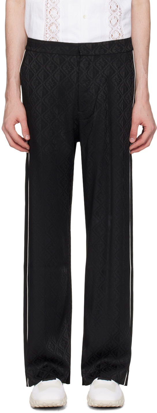 Hlače Marine Serre Jacquard Trousers Crna | MPA044 CWOV0023