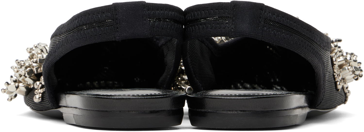 Dodaci Dries Van Noten Dries Van Noten Embellished Mesh Slingback Ballerinas Crna | WS251-1617-800, 1