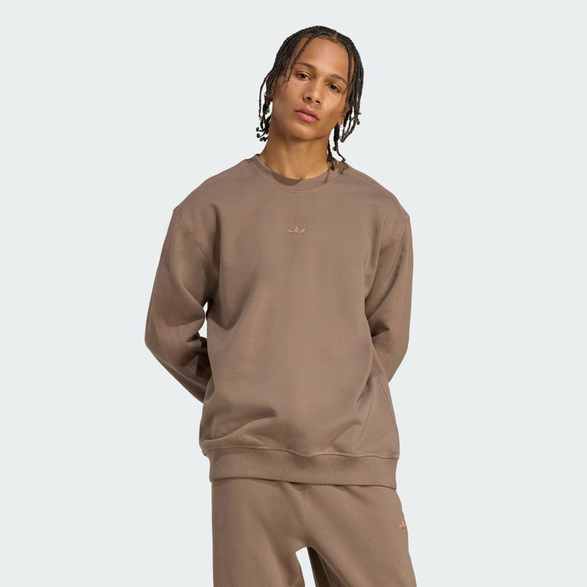Dukserice adidas Performance Premium Essentials Crew Sweatshirt Smeđa | JW1058