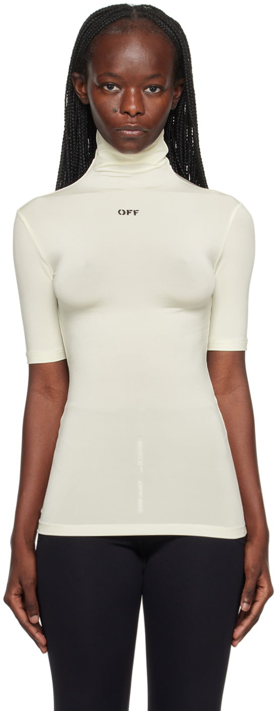 Majica kratkih rukava Off-White Printed T-Shirt Bež | OWAD137F23JER0010410
