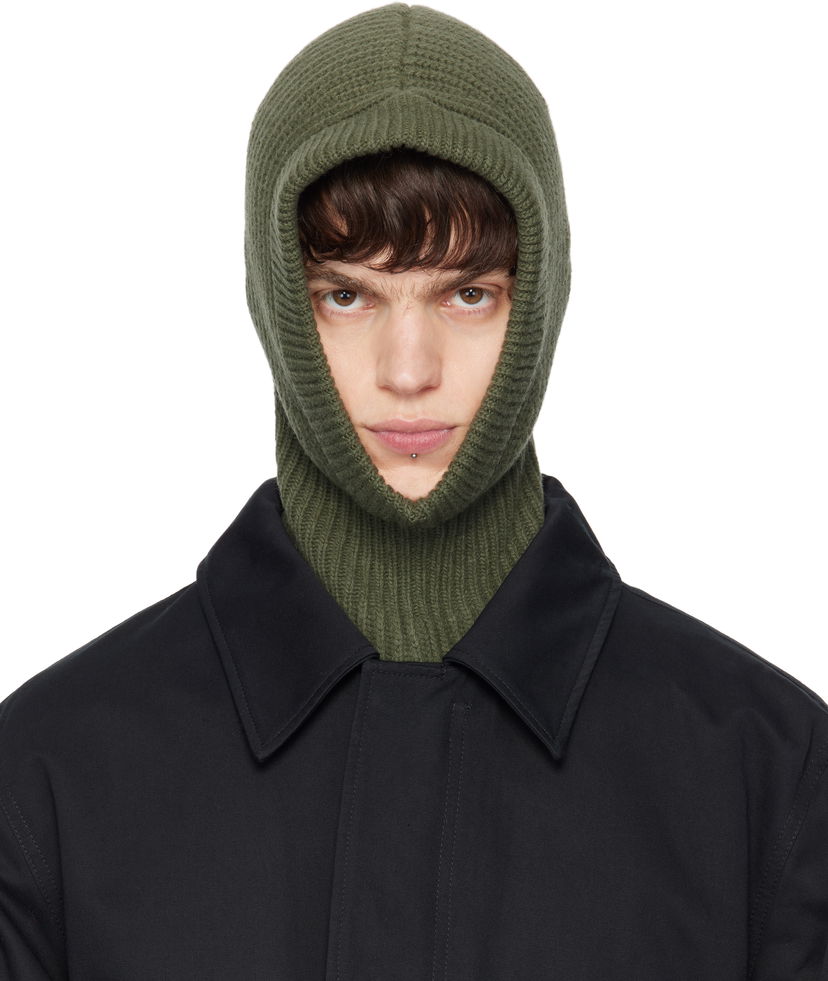Kapica LEMAIRE Lemaire Lambswool Hooded Balaclava Zelena | AC1147 LK1026