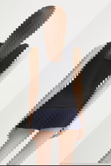 Majica bez rukava Sporty & Rich Sporty & Rich Shrwc Baby Rib Tank Crna | TO081600305BA01, 2