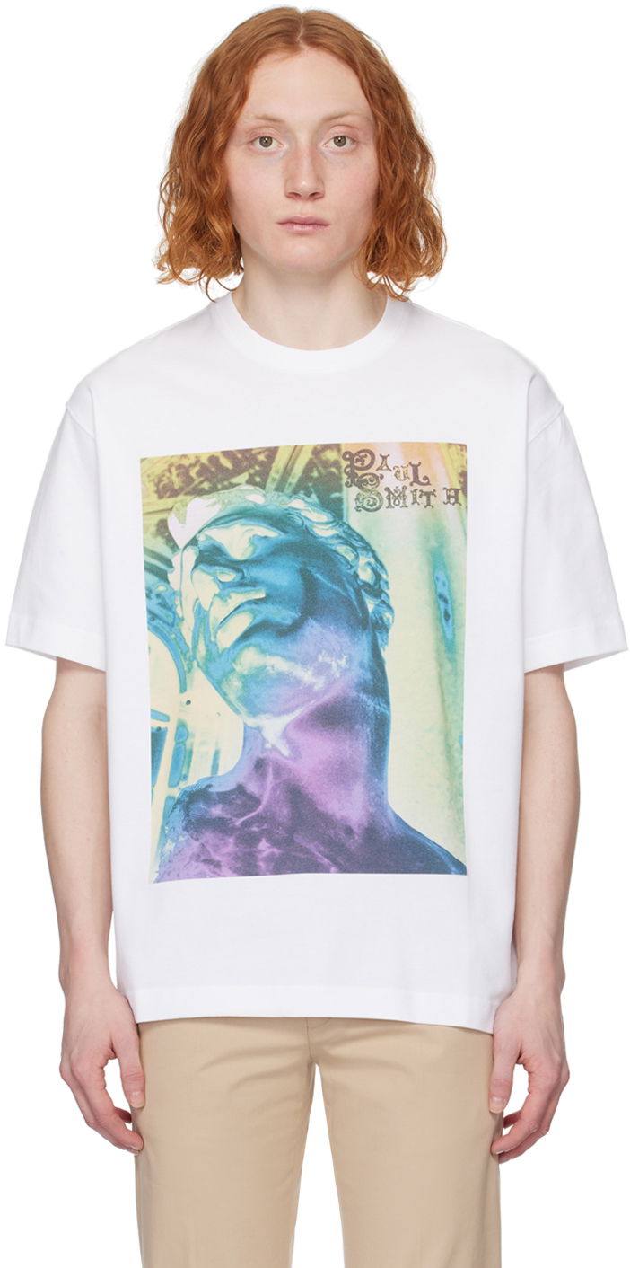 Majica kratkih rukava Paul Smith Paul Smith St Sebastian Graphic T-Shirt Bijela | M1R-110Y-MP4276-01