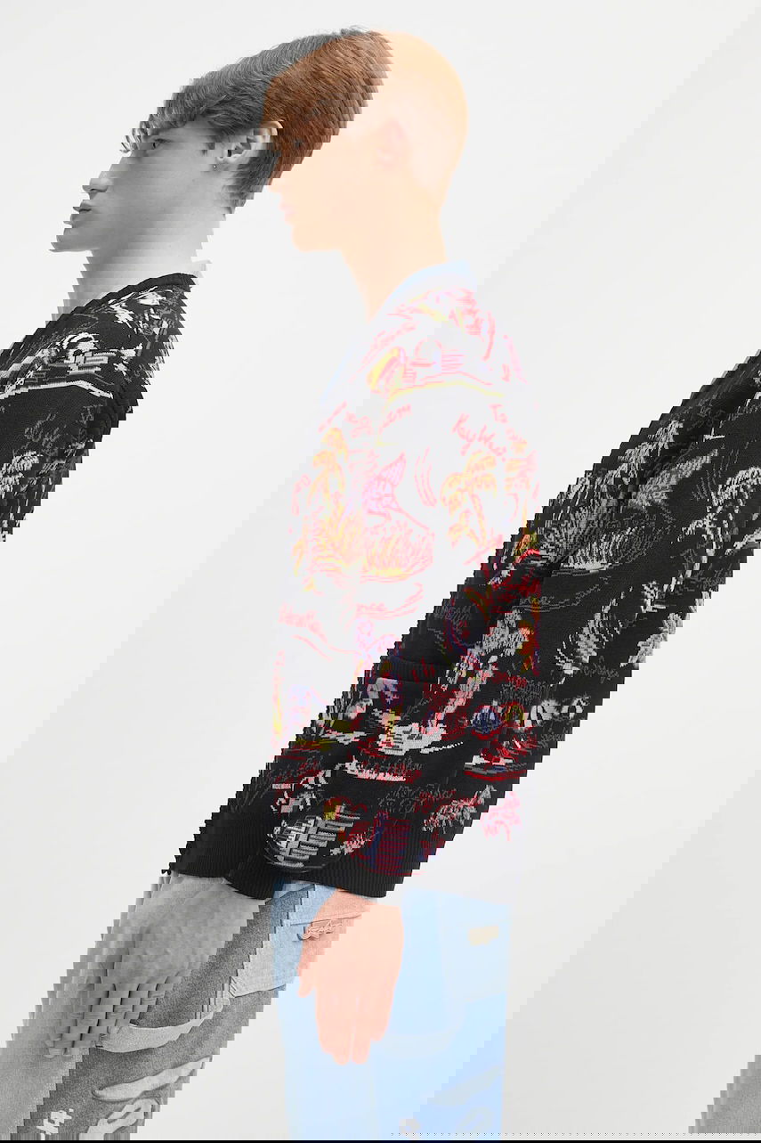 Džemper WACKO MARIA Wacko Maria Jacquard Cardigan Crna | 25SS.WMK.KN20, 1