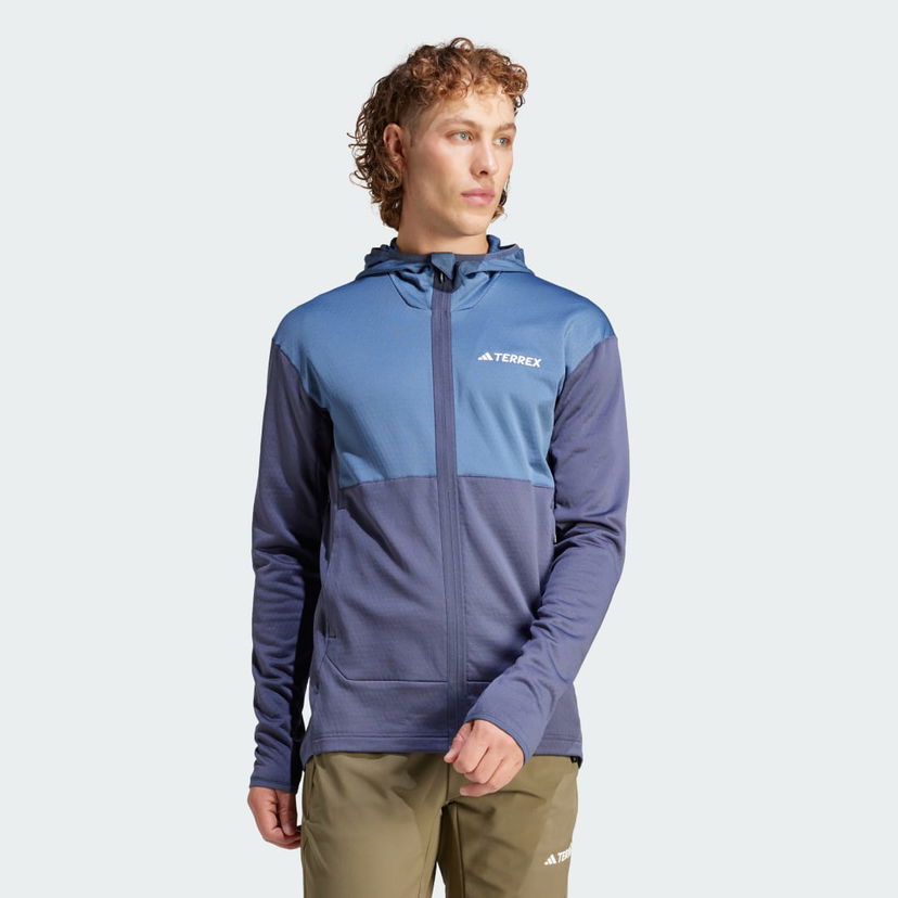 Jakna adidas Performance adidas TERREX TERREX XPERIOR LIGHT FLEECE HOODED Tamnoplava | IP3678