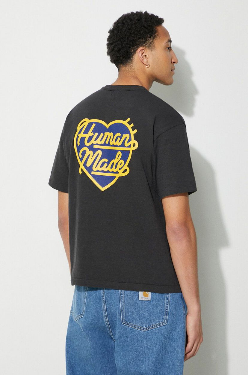 Majica kratkih rukava Human Made Heart Badge Graphic T-Shirt Crna | HM27CS002