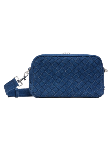 Torba za rame Bottega Veneta Small Intreccio Bag Tamnoplava | 755353 V2ZK1
