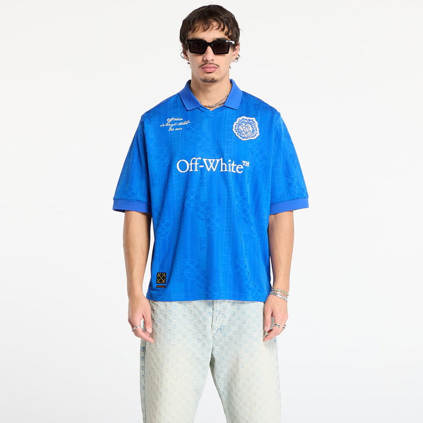 Dres Off-White Lion Nation Soccer Jersey Plava | OMAD00CF25JER0044601