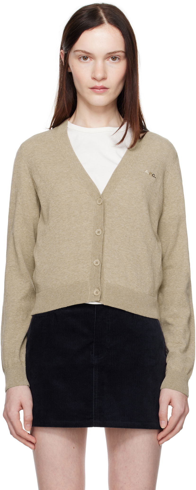 Džemper A.P.C. Josephine Cropped Cardigan Bež | COEZJ-F22316