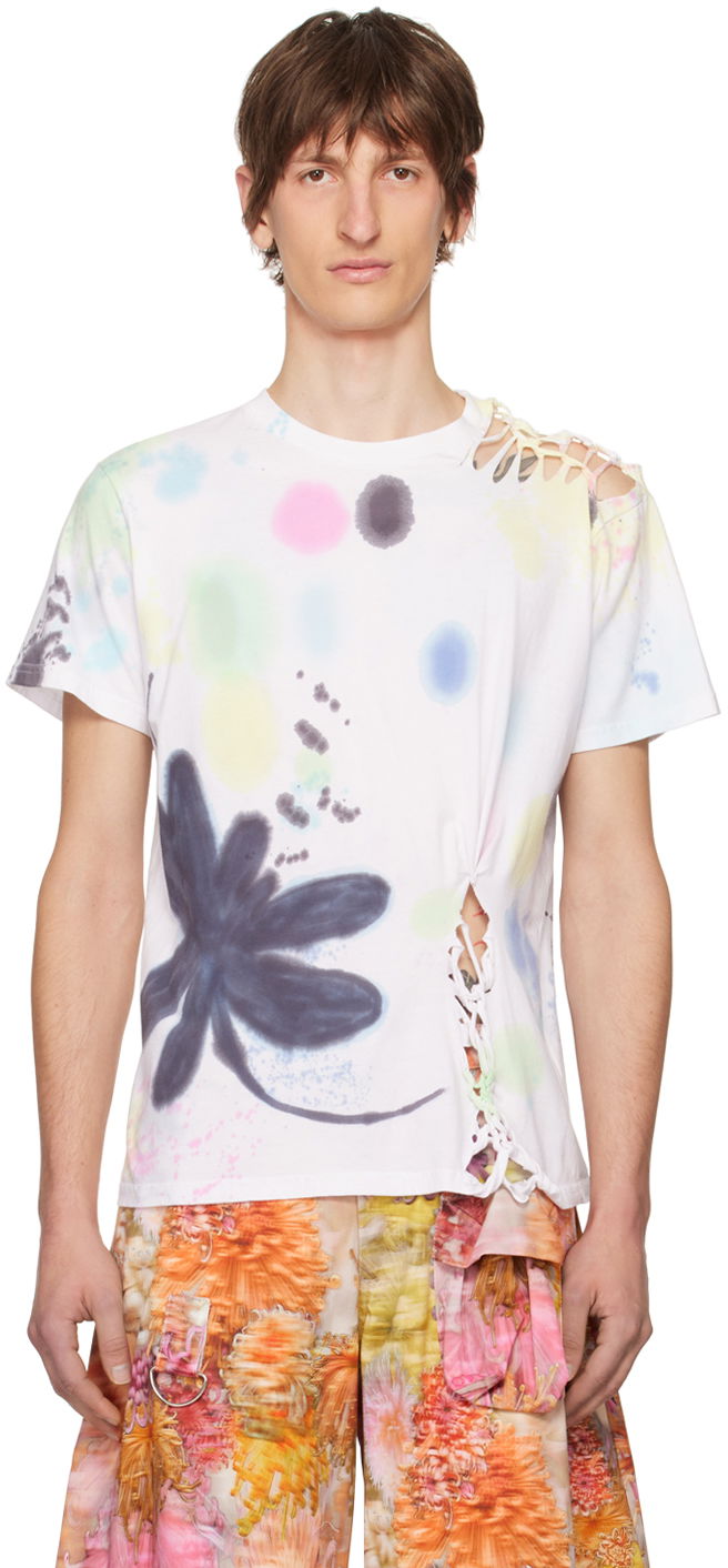 Majica kratkih rukava Collina Strada Collina Strada Nash Graphic Print T-Shirt Bijela | XX3383