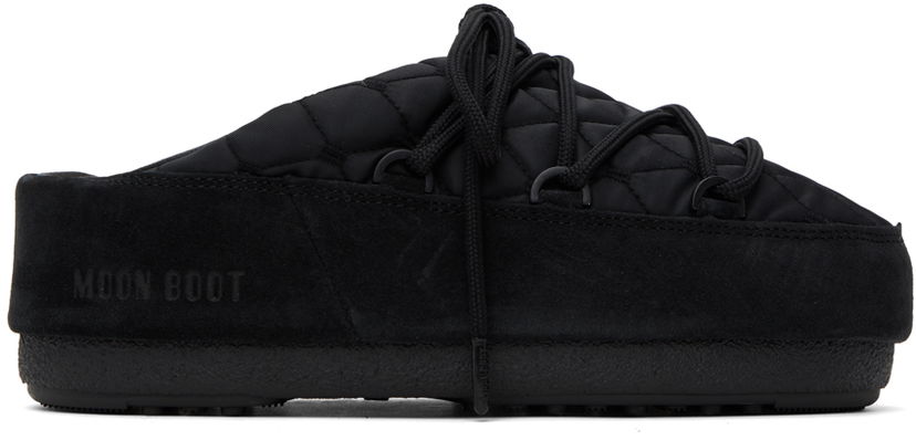 Odjeća Moon Boot Black Quilted Mules Crna | 14602600