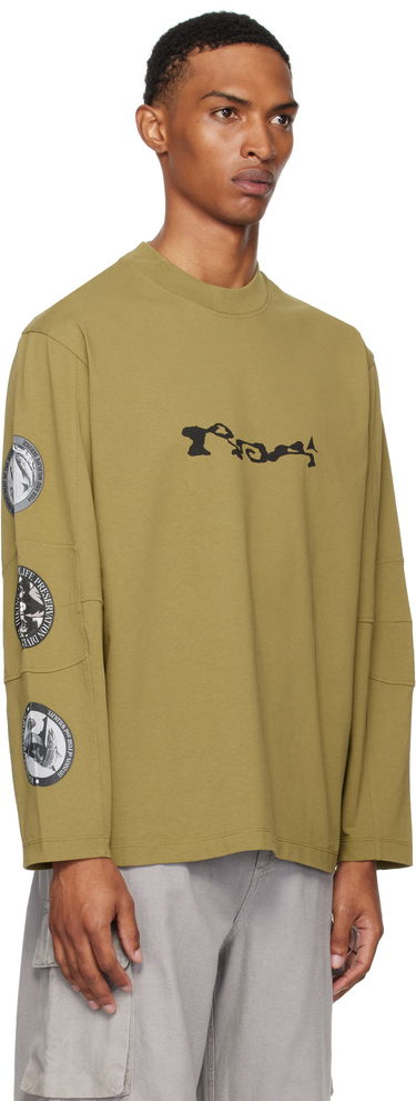 Majica kratkih rukava ROA ROA Division Long Sleeve T-Shirt Zelena | RBMW0434JY39, 1