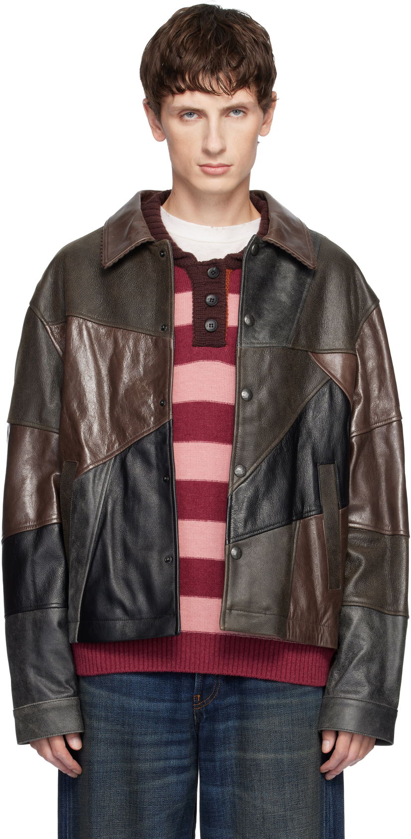 Jakna Andersson Bell Patchwork Leather Jacket Višebojno | awa730u