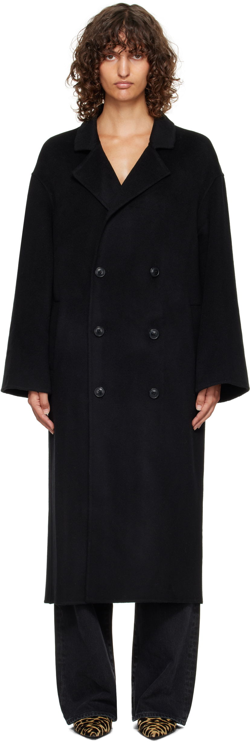 Kaputi Loulou de Saison Loulou de Saison Borneo Wool Drap Coat Crna | BORNEO LDS