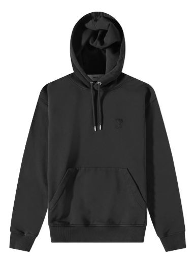 Dukserice AMI Tonal Heart Hoodie Crna | USW203-730-001